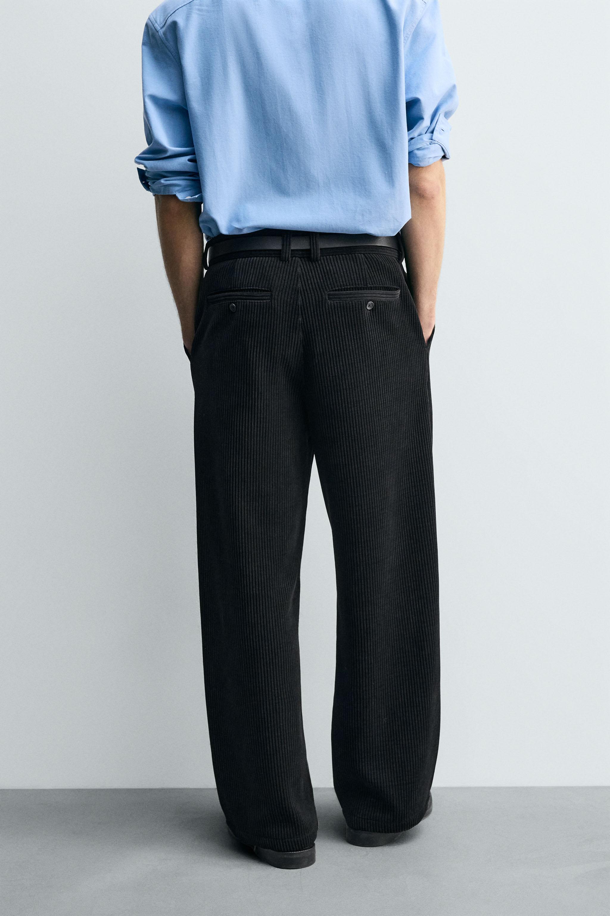WIDE FIT CORDUROY PANTS